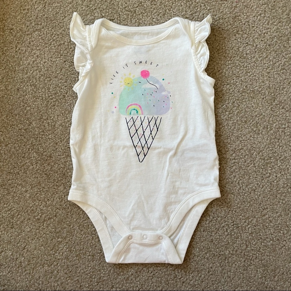 Baby Gap Ruffle Sleeveless Bodysuit 6-12 Months